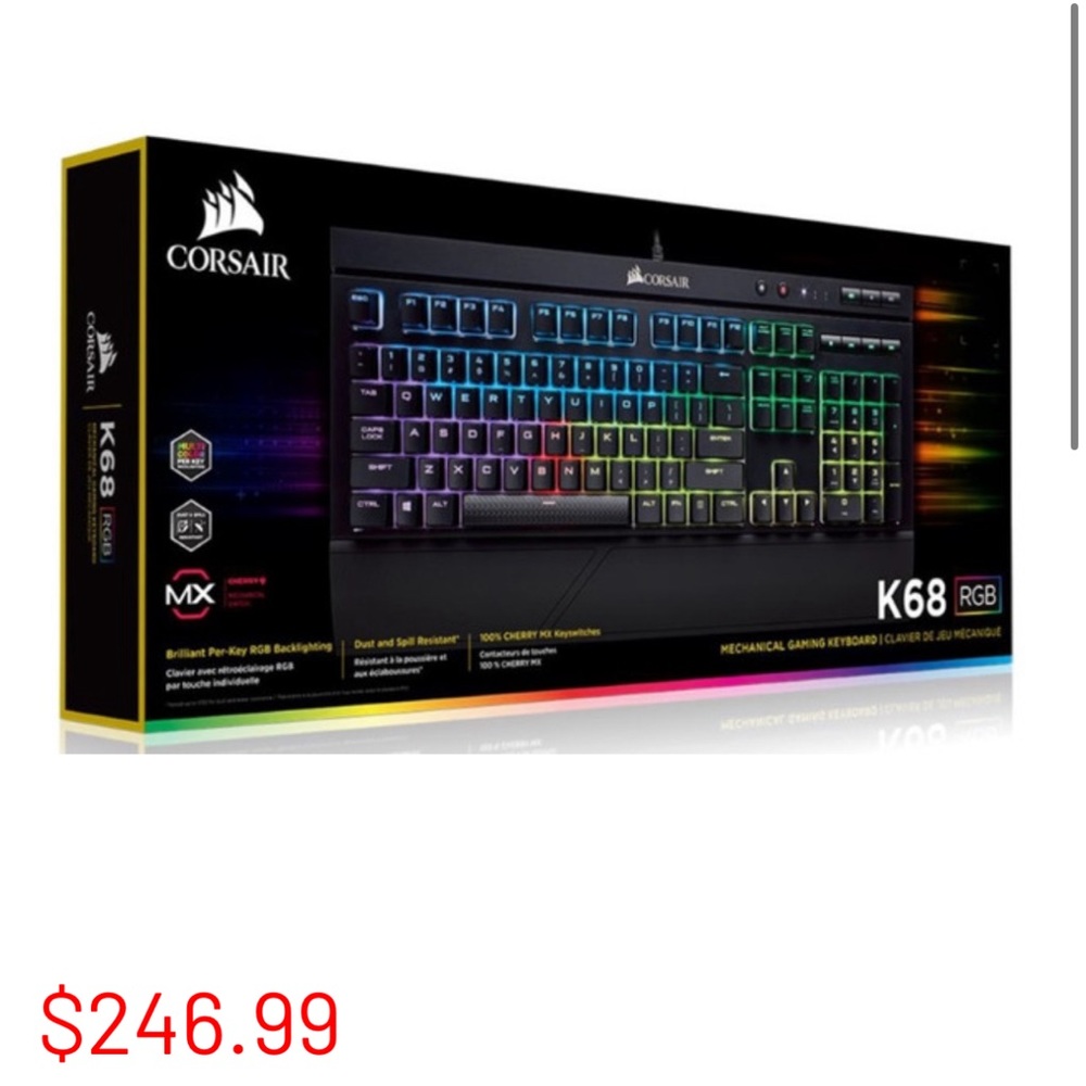 CORSAIR K68 MECHANICAL GAMING RGB KEYBOARD